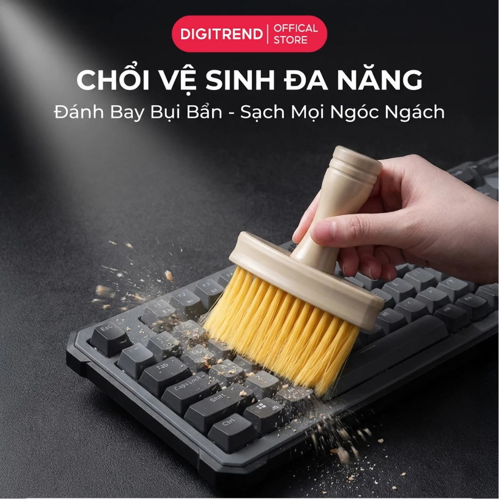 Chổi Vệ Sinh Bàn Phím Máy Tính Laptop SMTech Bàn Chải Làm Sạch Máy Ảnh Nội Thất Ô Tô Đa Năng