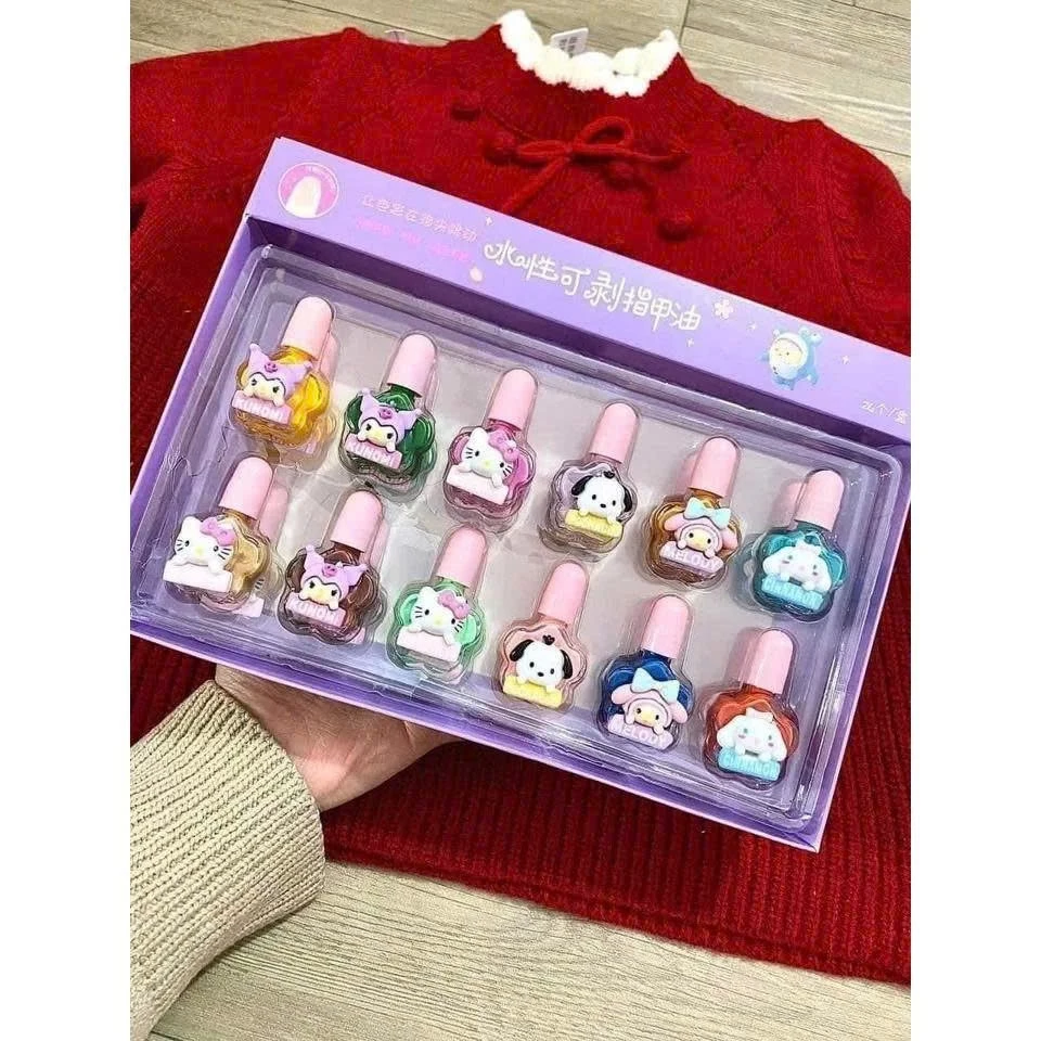 SET 6 LỌ sơn móng tay dễ lột cho bé gái, an toàn không mùi, không độc hại