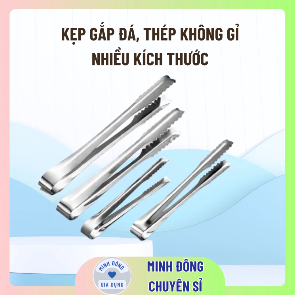 Kẹp gắp đá ,găp thức ăn chất liệu INOX loại 20cm , 25cm , 30cm , 40cm