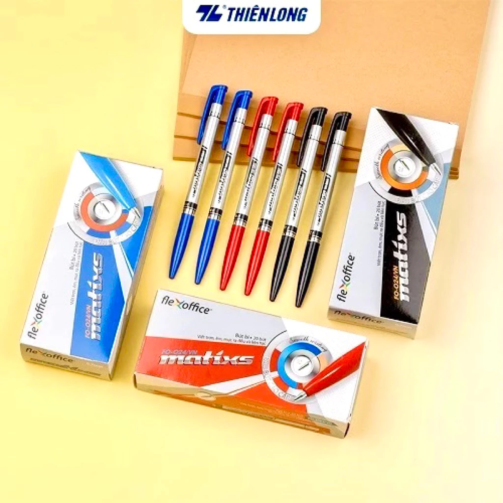 Hộp 20 CHIẾC Bút Bi THIÊN LONG FO-024.Nét 0.7mm (HÀNG CHÍNH HÃNG CÔNG TY)