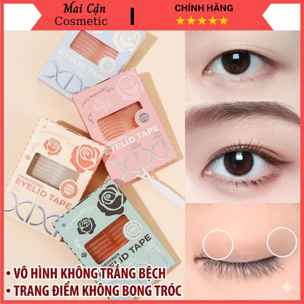 Miếng Dán Kích Mí Không Thấm Nước XIXI 180-200 miếng kèm dụng cụ hỗ trợ kích mi tự nhiên