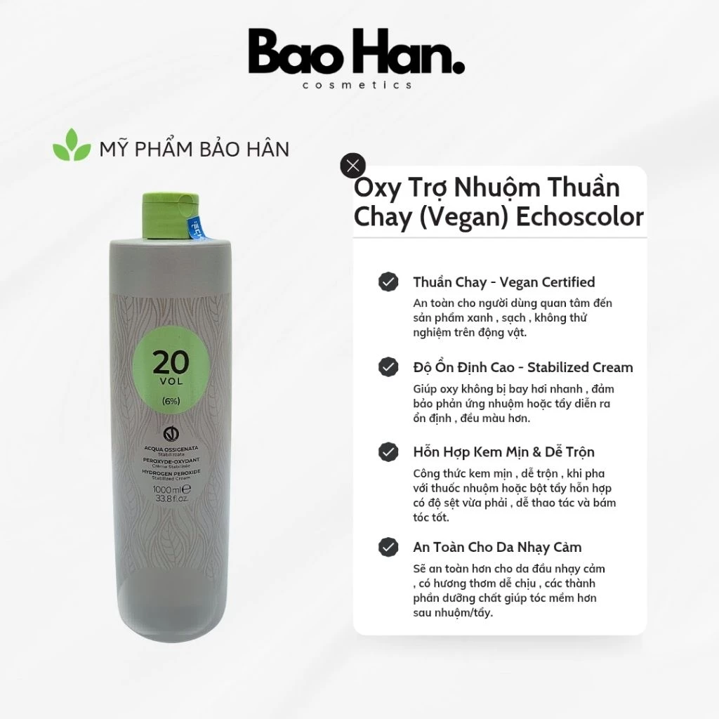 OXY TRỢ NHUỘM THUẦN CHAY (VEGAN) 1000ml