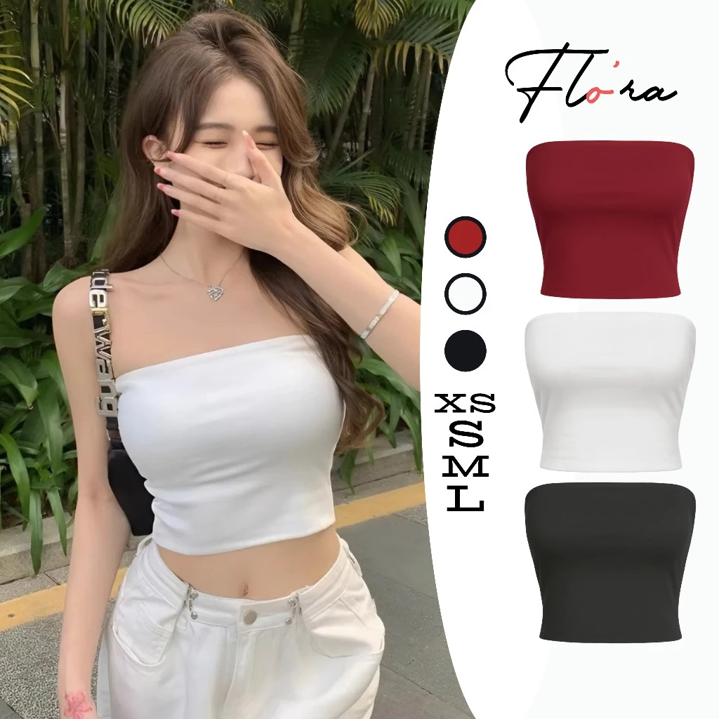 [Có Bigsize] Áo Croptop ỐNG NGẮN Chất Vải Borip Kiểu Ôm Body CR36, Áo Thun Nữ Quây Trơn Sexy Tôn Dáng Flo'ra