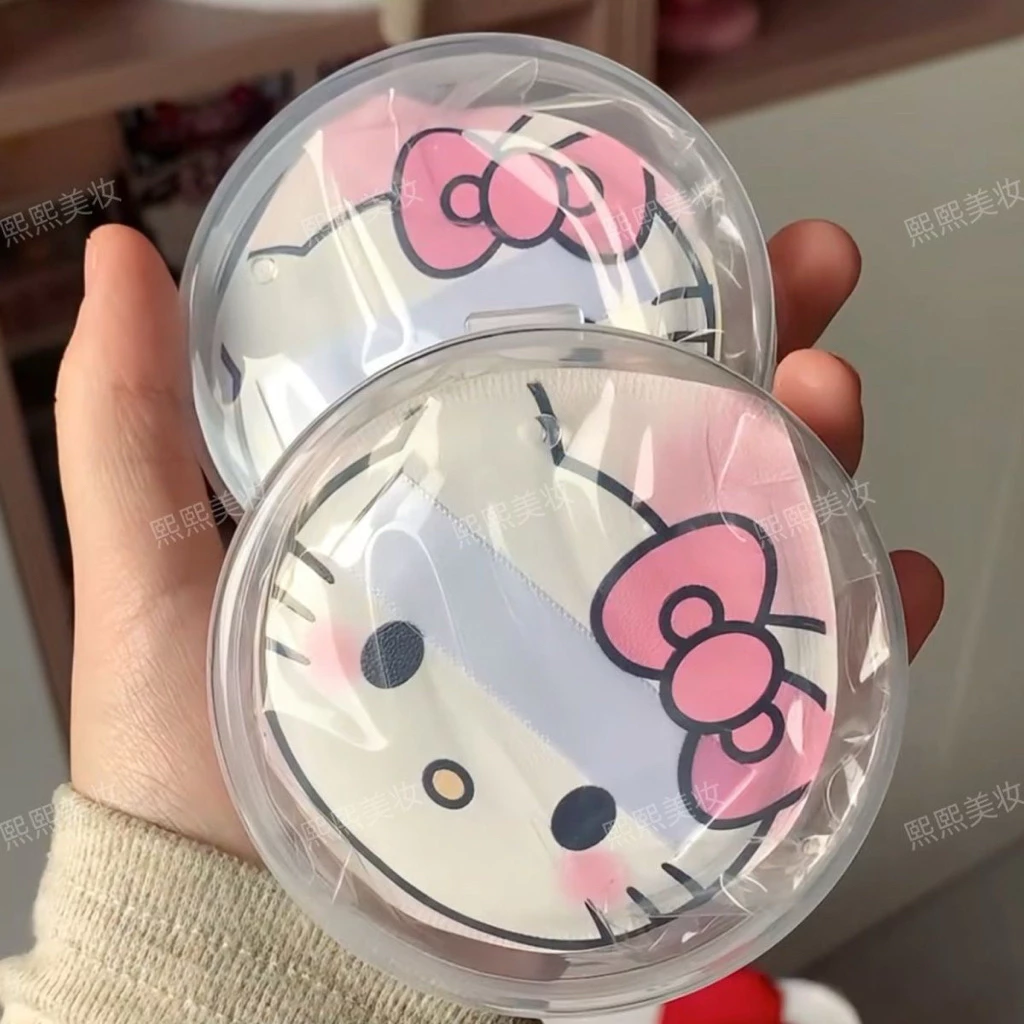 🎀yunqi🎀[Có Hộp] Mút Tán Kem Nền Mút Trang Điểm Big Size Hello Kitty Kèm Hộp Đựng Mút Tán Phấn Cushion Mềm Mịn Đàn Hồi