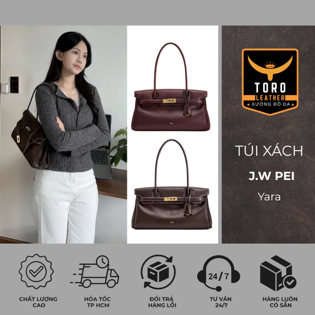 Túi xách YARA Fullbox (Hàng có sẵn) - Túi xách hot trend chất liệu da microfiber