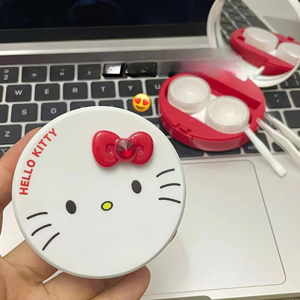 🎀yunqi🎀Hộp Đựng Kính Áp Tròng Mèo Dễ Thương Phụ Kiện Cho Tín Đồ Lens Quà Tặng