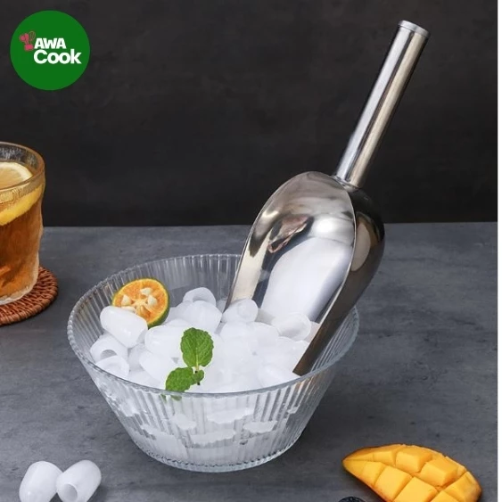 Xúc đá inox Inox  - Muỗng xẻng Xúc Đá Viên, xúc gạo, thực phẩm Chất Liệu Inox Cao Cấp