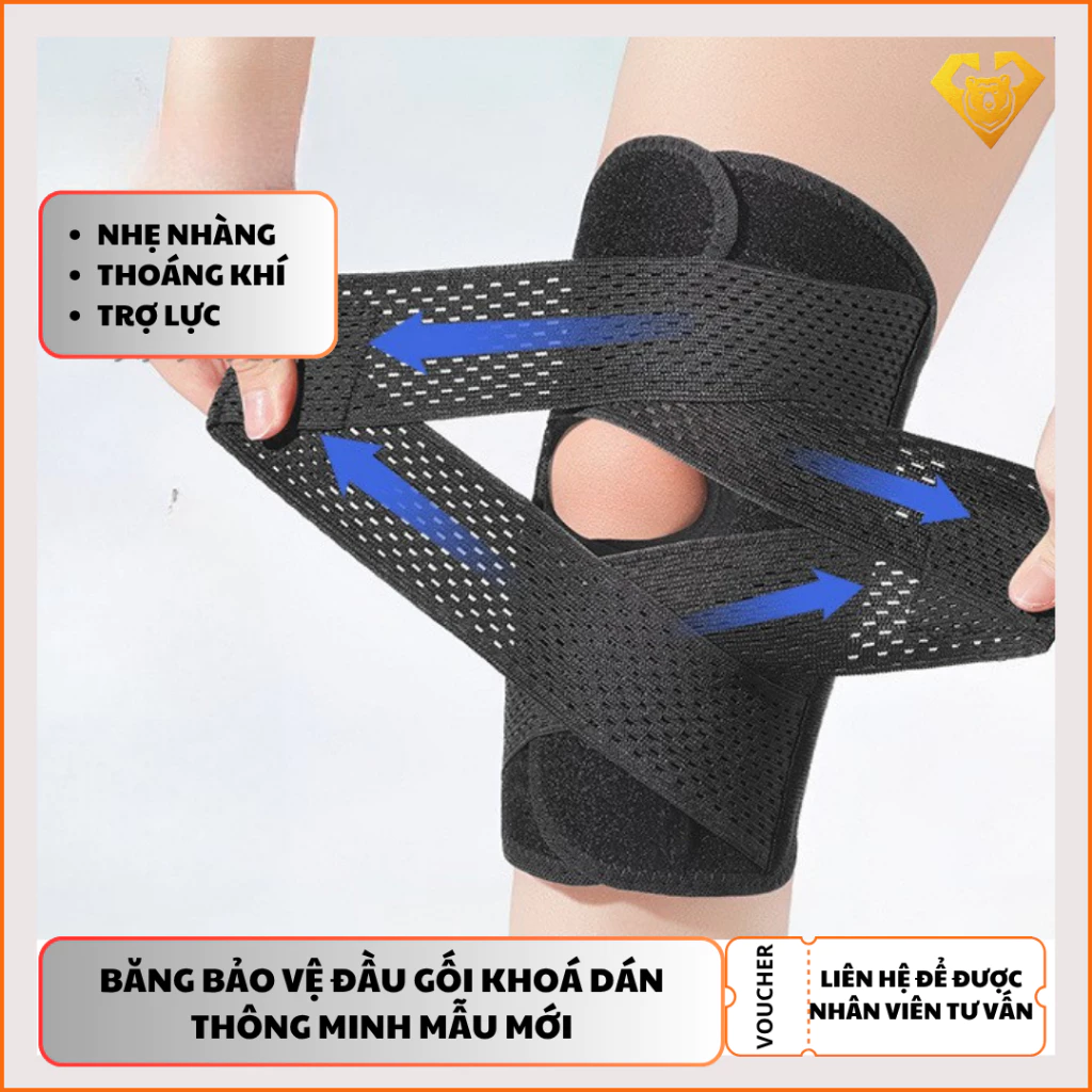 Đai Bó Gối Thể Thao, Băng Bảo Vệ Đầu Gối Chạy Bộ Cao Cấp Hãng SKDK A668