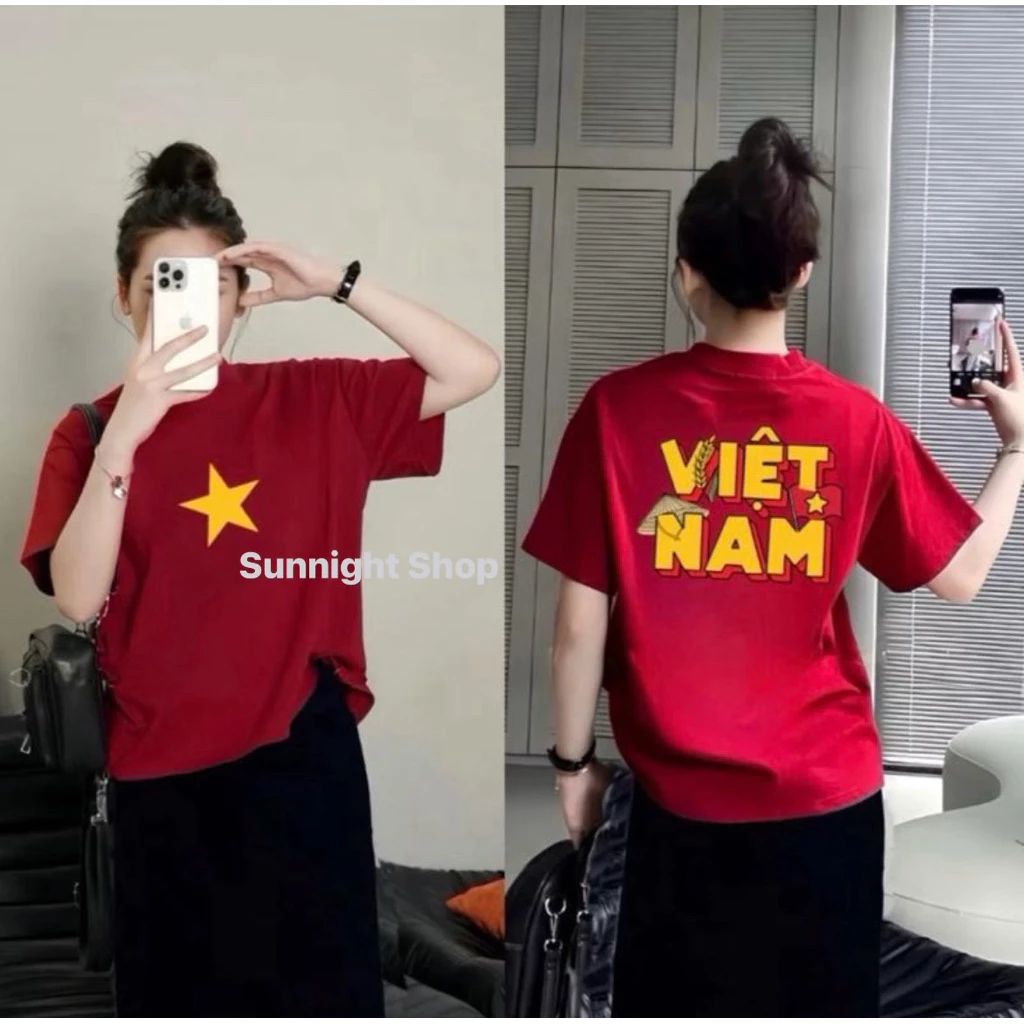 [ GIAO NHANH] Áo Thun Form Rộng SAO VÀNG ĐỎ ĐÔ- Ảnh Thật Shop Chụp- Cotton 100% Dày Dặn Cao Cấp Loại 1, Lễ 30/4, Lễ 2/9