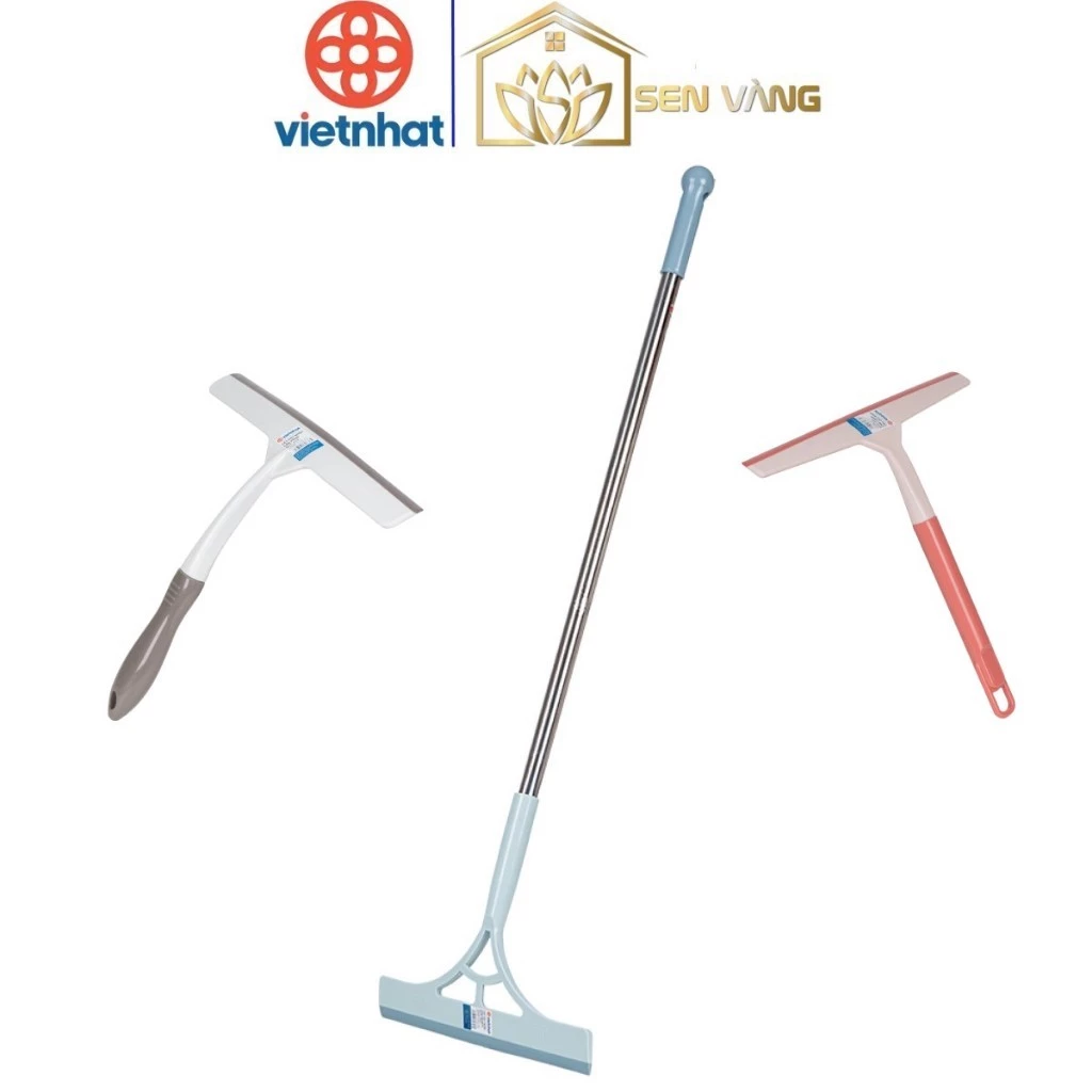 Cây gạt nước nhựa VIỆT NHẬT - Cán ngắn, cán dài inox, lau kính, vệ sinh sàn nhà tắm - 9521/2/3 Việt Nhật