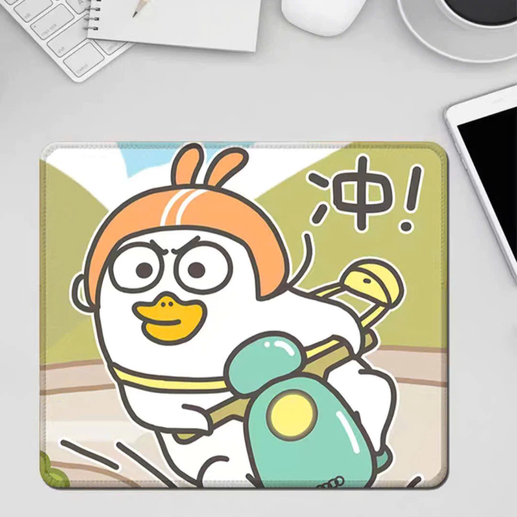 Lót Chuột Hoạt Hình Dễ Thương Vịt Biểu Cảm – Mouse Pad Kawaii Chống Trượt Size Nhỏ
