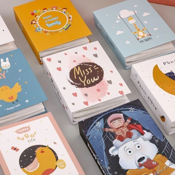 Album ảnh 10x15 đựng được 100 ảnh bìa cứng hoạt hình, album gia đình, lưu niệm