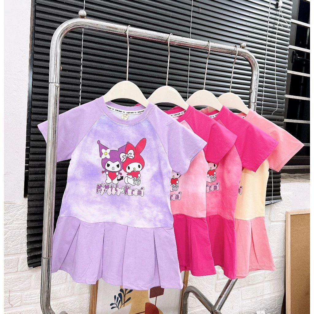 [XẢ KHO LẺ SIZE] Váy kuromi cho bé gái chất cotton mềm mịn thoáng mát