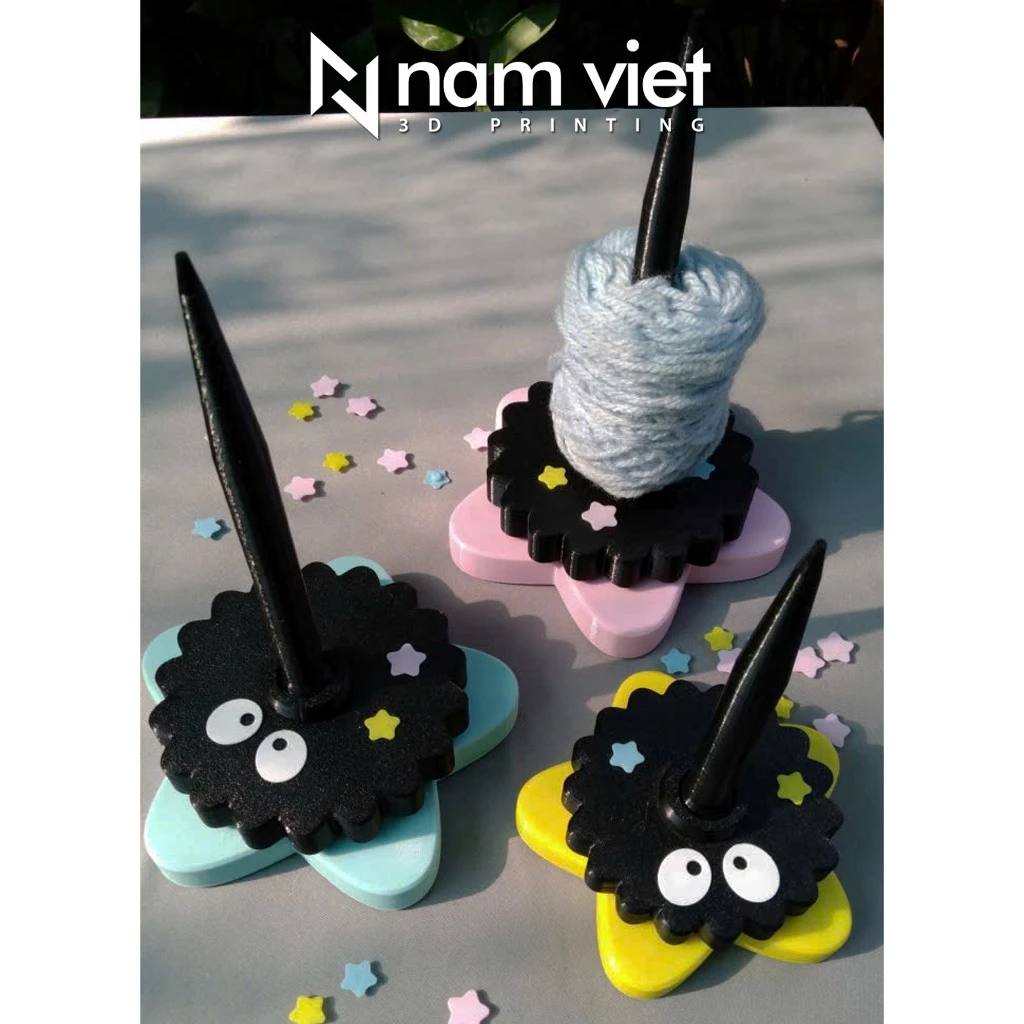 Đế Xoay Len 🔥 Susuwatari 🔥 quay êm, đều, đế đầm chắc chắn chống trượt, ngã đổ khi quay – Phụ Kiện Đan Len