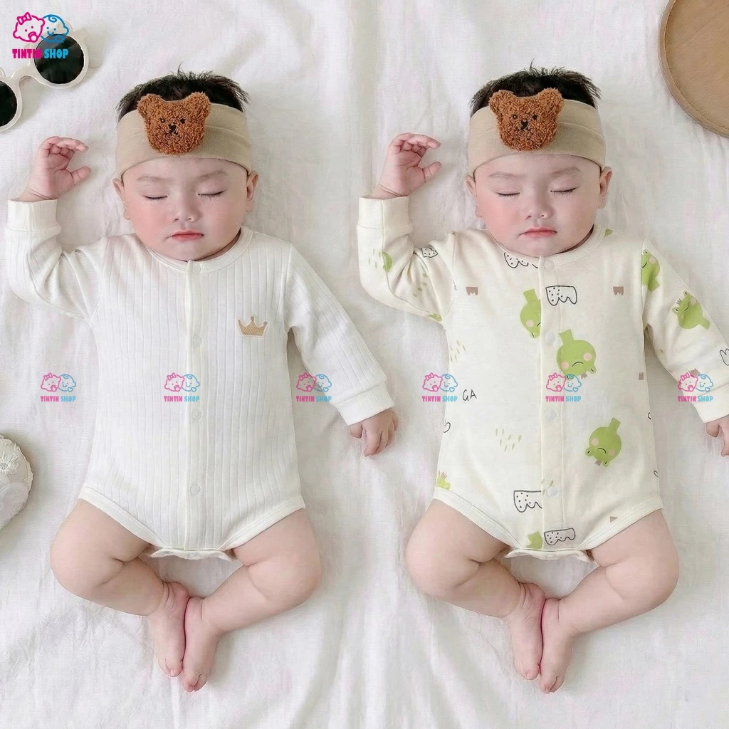 Body chip dài tay cho bé trai bé gái hàng Quảng Châu xuất Hàn SLT33