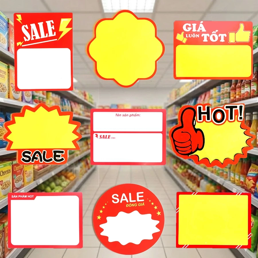 Combo 2 Bảng giá, Bảng giá sale, Bảng giảm giá tự ghi viết xoá nhiều lần cho cửa hàng, siêu thị