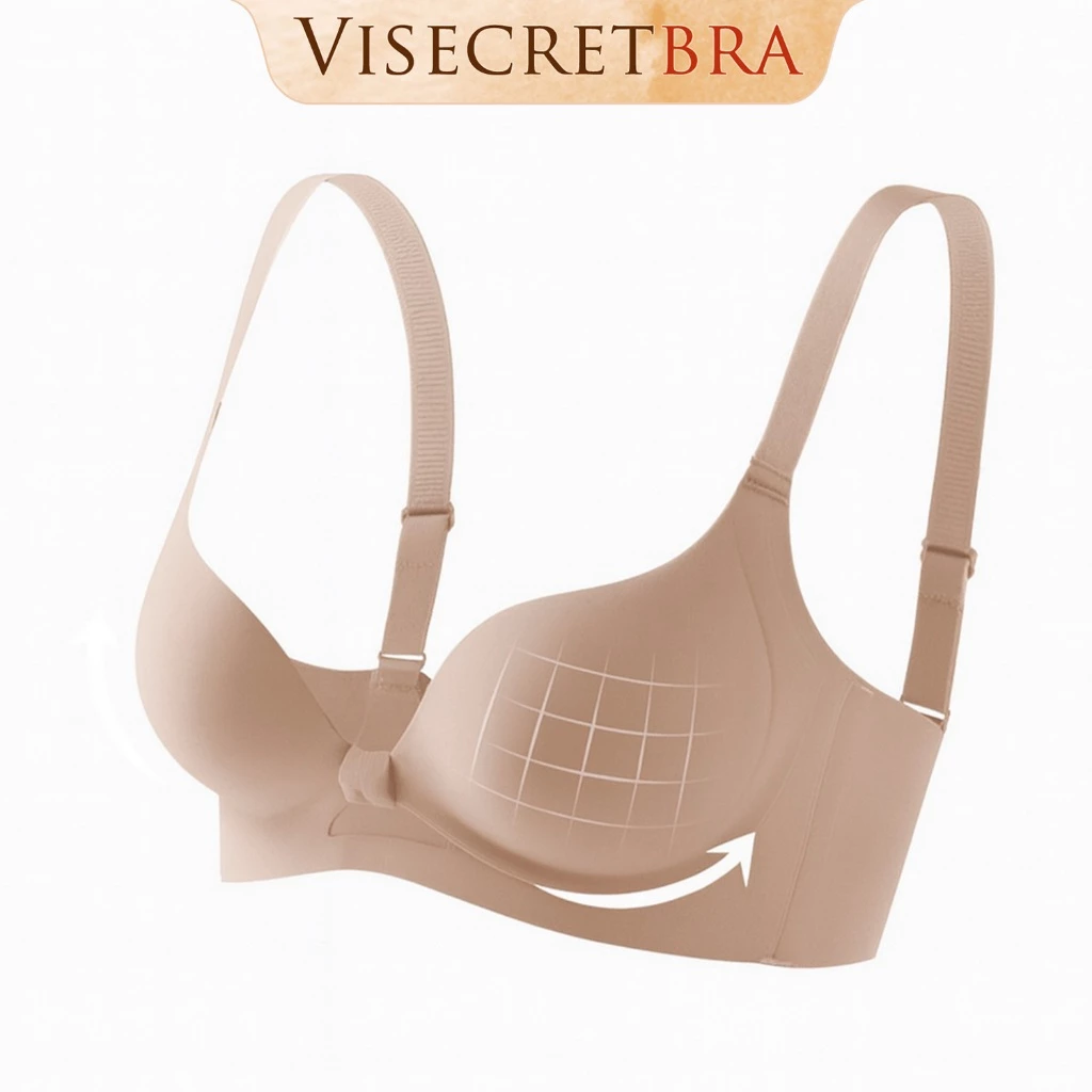 KOL - 250863 -- VISECRETBRA Áo Ngực Bra Áo Lót Nữ Su Đúc Mút Đệm Dày Vừa Thoáng Khí Nâng Ngực Nhẹ Bản Lưng Thường