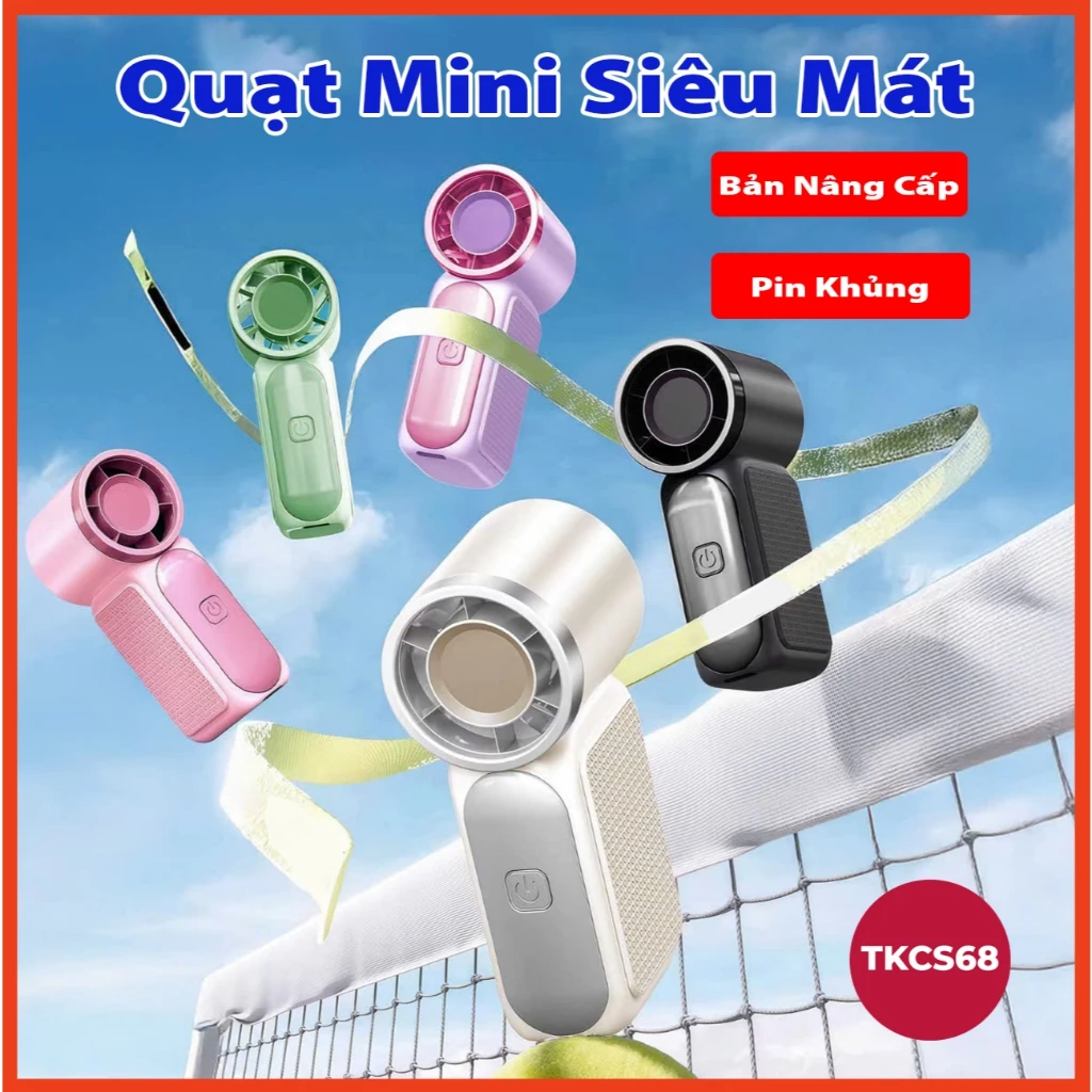 Quạt cầm tay S1 Mini tốc độ cao, 100 mức gió, pin 1800mAh làm mát nhanh, quạt tích điện S1 Mini Thiết Kế Đẹp Nhiều Mẫu