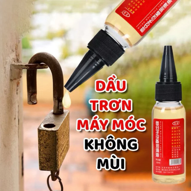 Dầu Máy Làm Trơn Ổ Khóa, Máy Móc, Quạt Điện – Công Thức Không Mùi An Toàn Khi Sử Dụng – Lọ 60ml