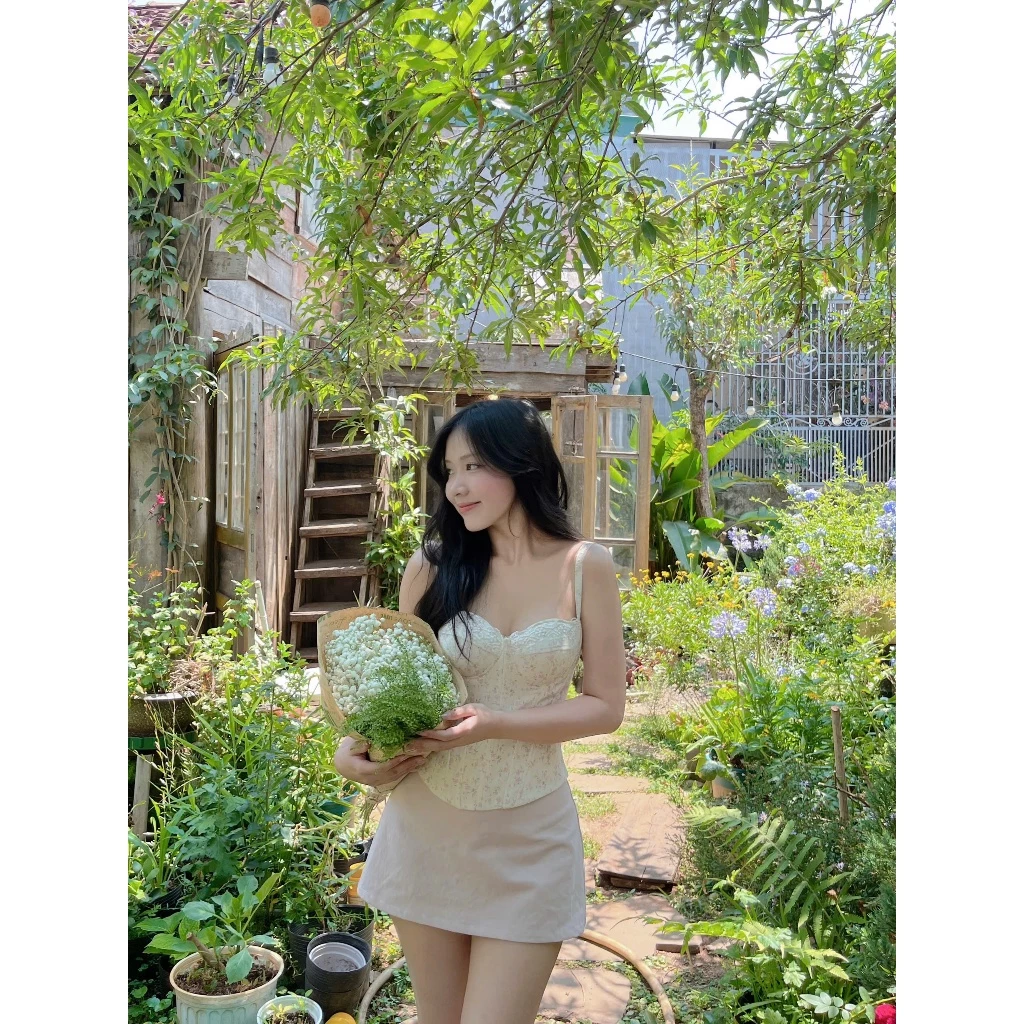 Áo Corset Hoa Hai Dây [Một Mẩu House]
