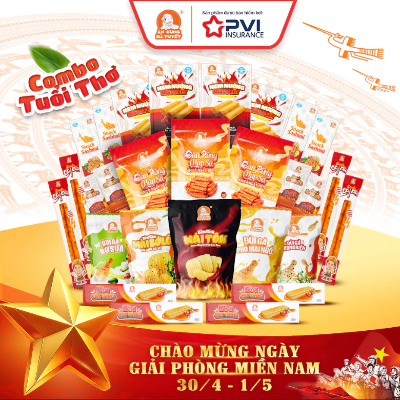 COMBO TUỔI THƠ : gồm 11 loại sản phẩm - ĂN CÙNG BÀ TUYẾT M71