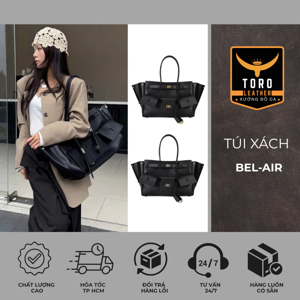 Túi xách Bel-Air (Hàng có sẵn HCM) - Túi xách hot trend chất liệu da Microfiber