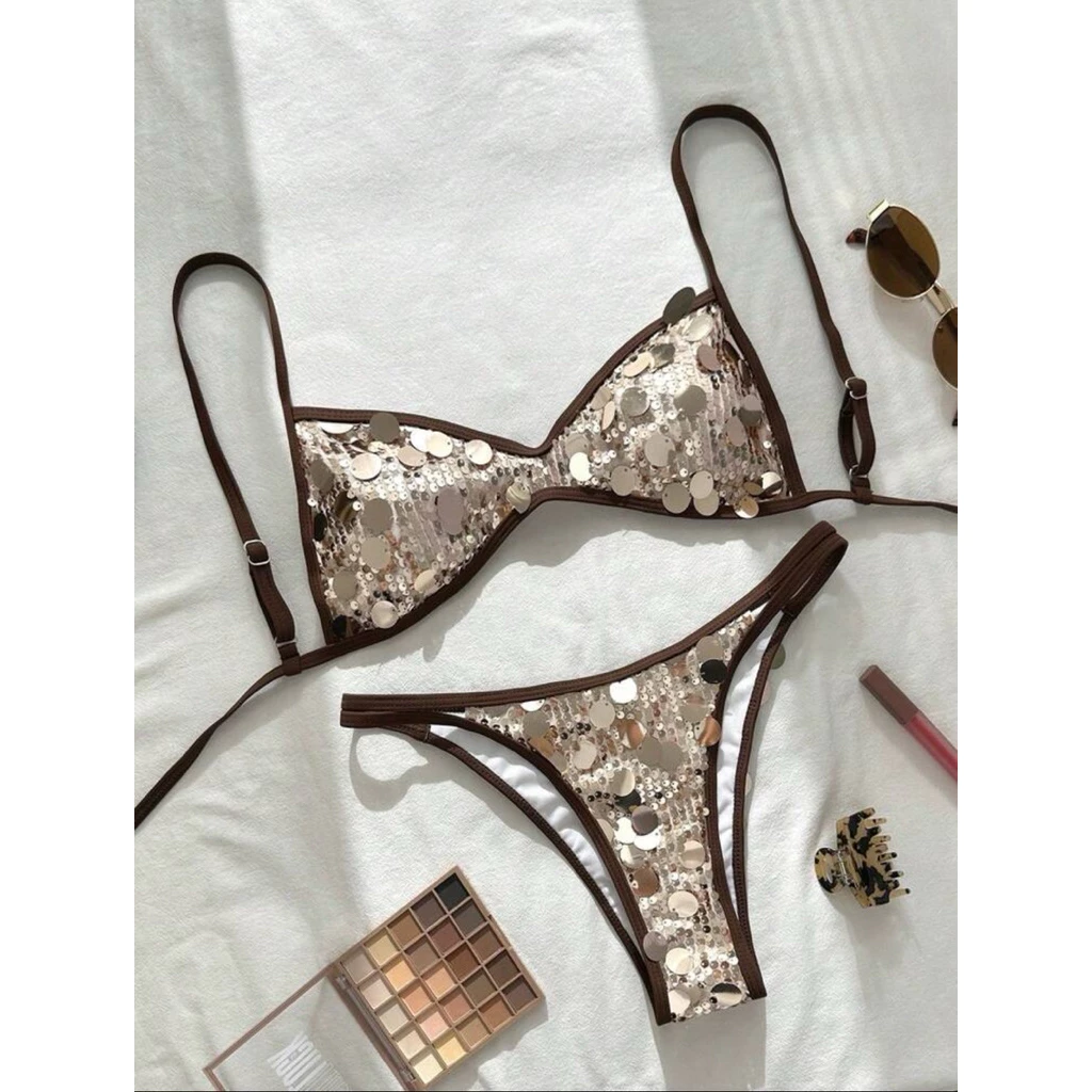 [Order]Bikini 2 Mảnh Kim Sa Nhiều Màu Sắc( Ảnh Thật Ở Cuối)