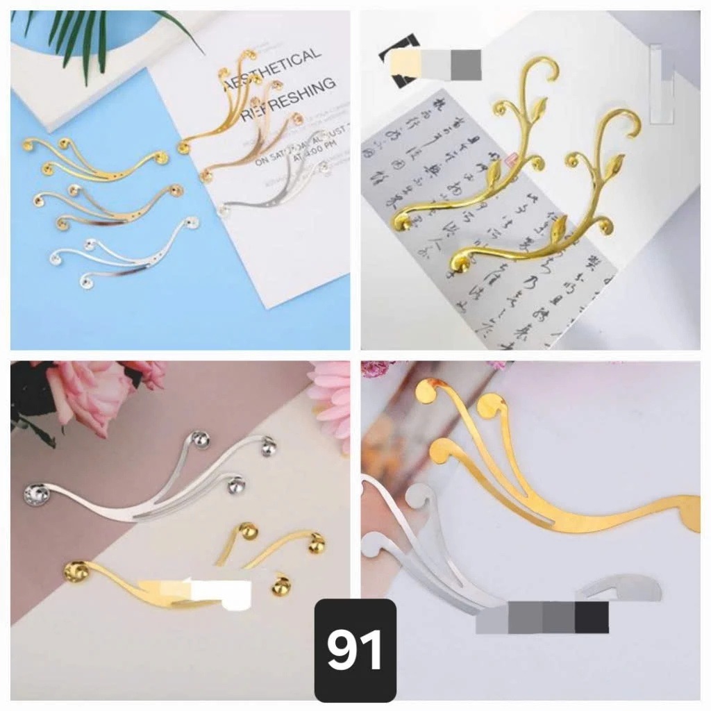 Phiến kim loại họa tiết nhiều mẫu, nguyên liệu làm trang sức cổ trang, Nguyên liệu diy