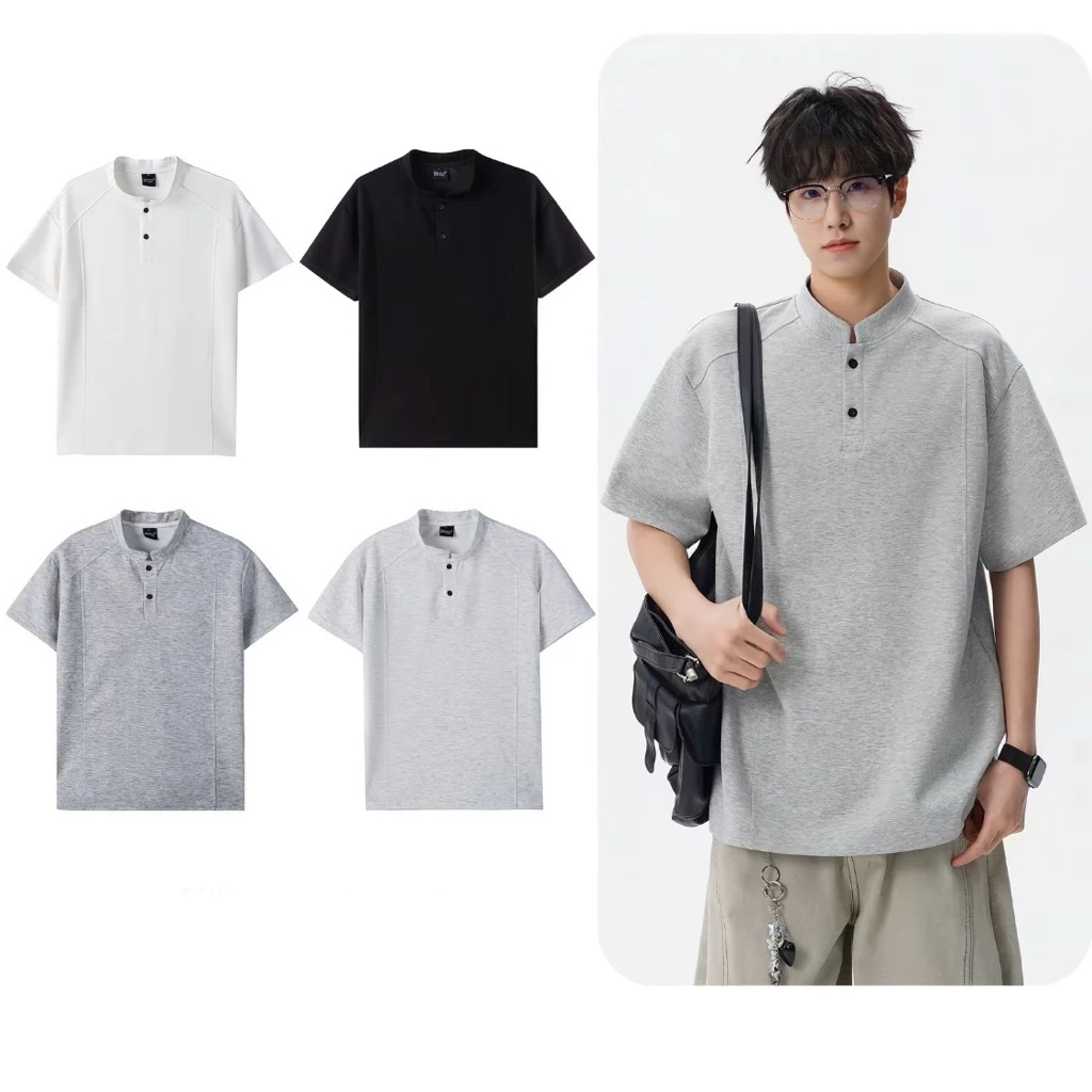[Cổ Tàu Clean fit] Áo Thun Nam Nữ Cổ Tàu Form Relaxfit Tôn Vai Tôn Dáng Phong Cách Trẻ Trung