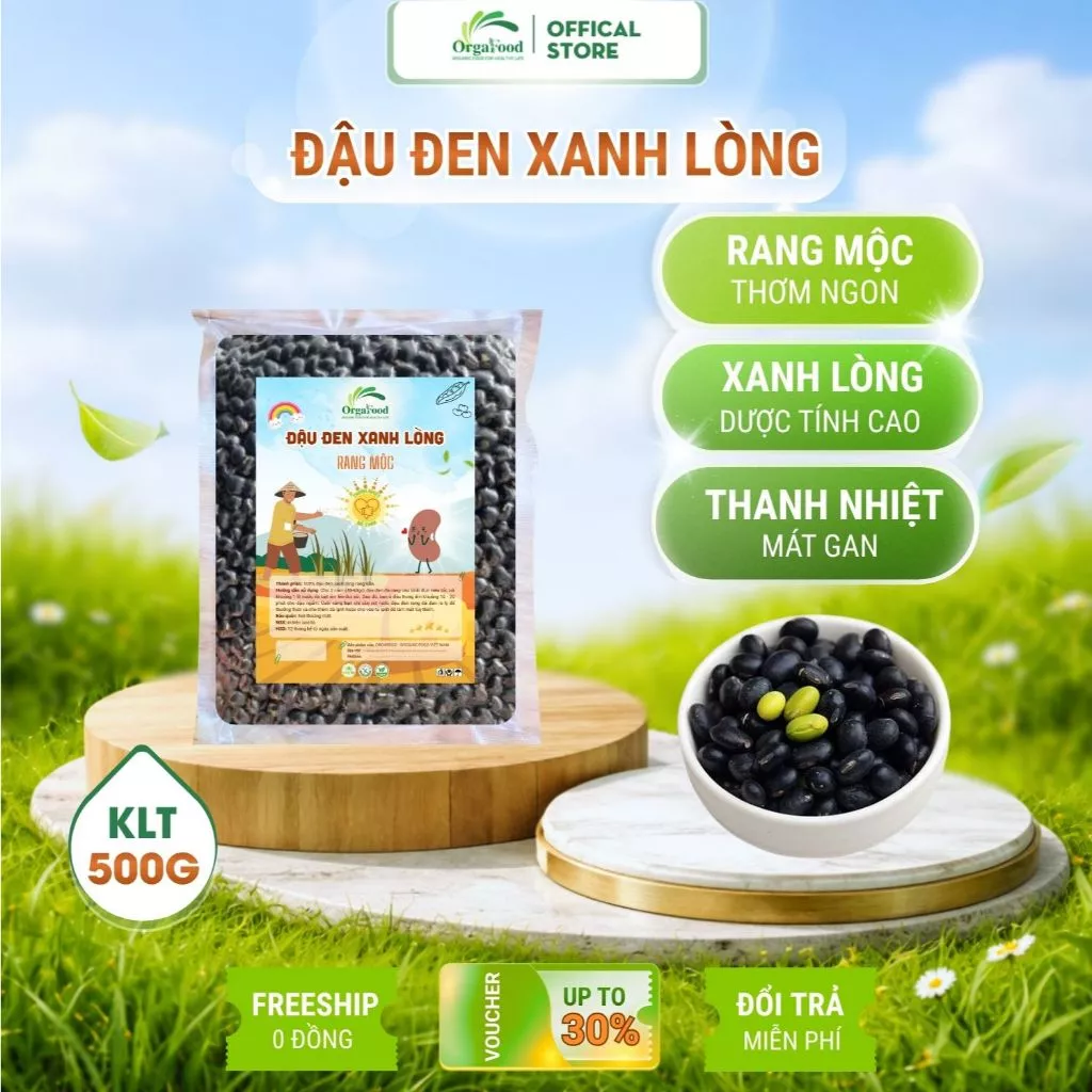 Đậu Đen Xanh Lòng Rang Sẵn Bổ Thận Thanh Nhiệt Giải Độc Healthy, Eatclean Orgafood
