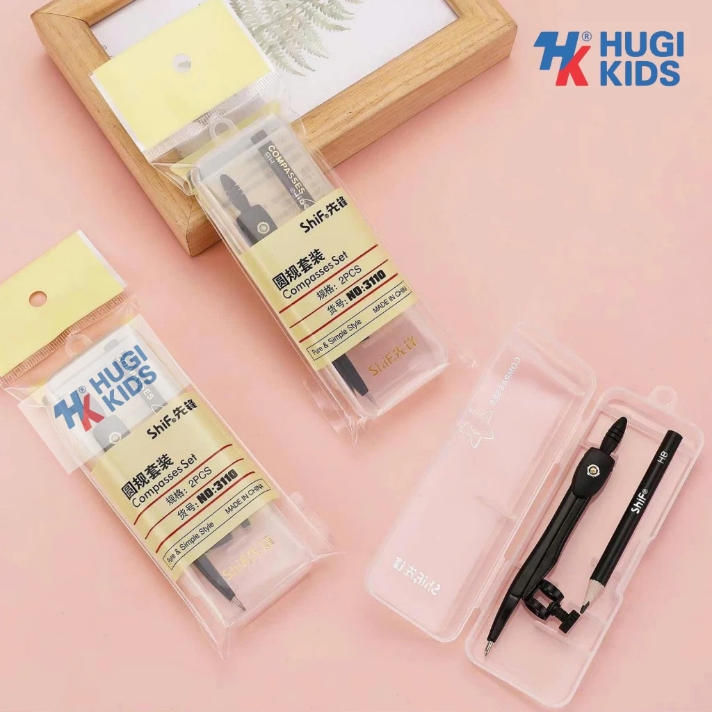Compa Kẹp Chì SHIF 3110 – Vẽ Hình Chính Xác, Thân Kim Loại Bền, Dành Cho Học Sinh