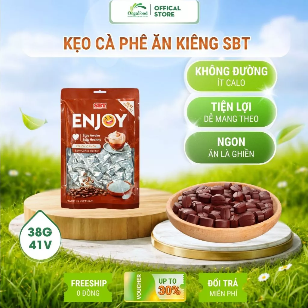 Kẹo Cà Phê Ăn Kiêng SBT, Kẹo Coffee Hàng Việt Nam Xuất Xứ Rõ Ràng