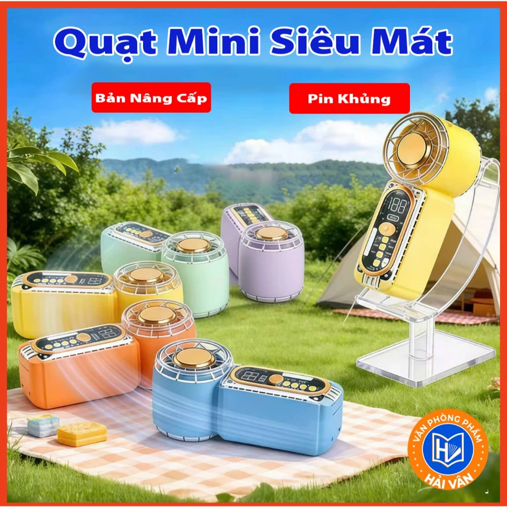 S2 Mini Quạt cầm tay S2 Mini tốc độ cao, 100 mức gió, đèn led chiếu sáng, quạt tích điện 1800mAh làm mát nhanh