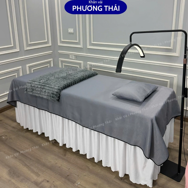 Bộ ga giường spa phối tấm phủ gấm sang trọng, có bán rời lẻ từng món