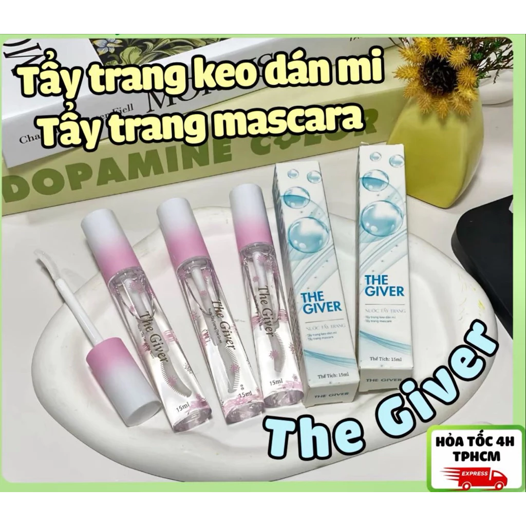 Nước Tẩy Trang The Giver Tẩy Trang Keo Dán Mi Dưỡng Ẩm Dịu Nhẹ Cho Da Nhạy Cảm 15ml