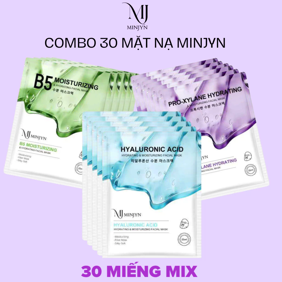 [COMBO 30M] Mặt Nạ MINJYN Dưỡng Ẩm, Phục Hồi Da Dưỡng Sáng Da Mờ Thâm Căng Bóng Ngăn Ngừa Lão Hóa Làm Đẹp Da Skincare