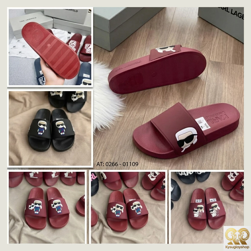 🔥Hàng Quảng Châu🔥Dép Nam Kl Logo Dập Nổi Ông Già Cao Cấp - Dép Lê Nam KL Hàng Loại 1 Đế Chuẩn
