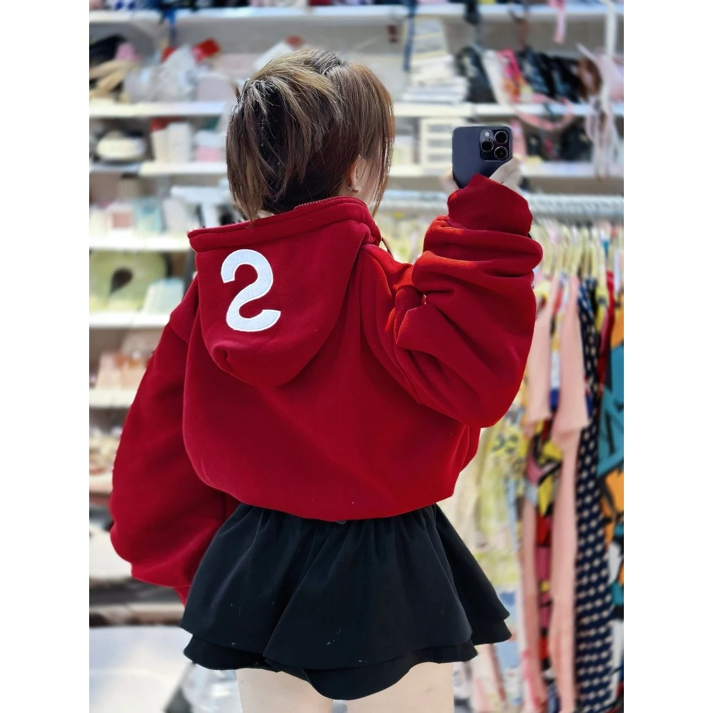 Áo Hoodie Zip Unisex Form Rộng Thêu Chữ S & Sala – Nỉ Bông Dày Dặn, Áo Khoác Thu Đông Cá Tính Hot Trend