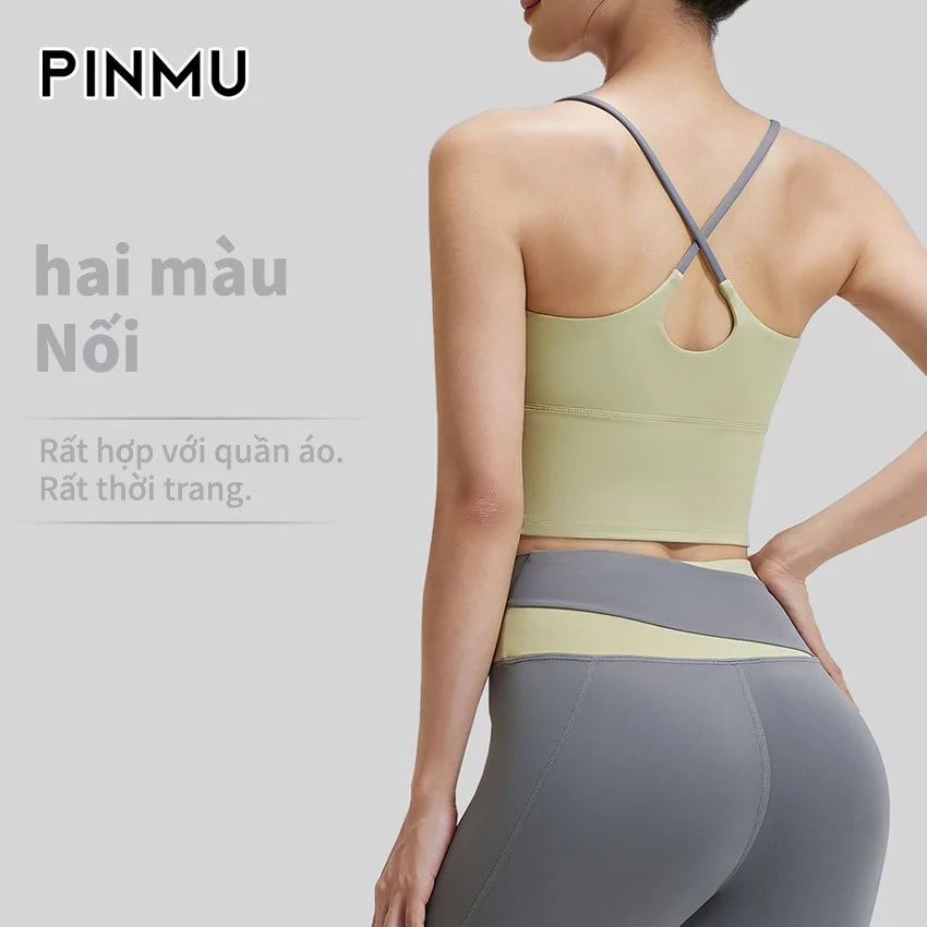 Áo Bra Tập Gym Yoga PINMU Sét Yếm Thể Thao Nữ Có Múc Ngực Co Giãn Thoải Mái Tôn Dáng Cao Cấp