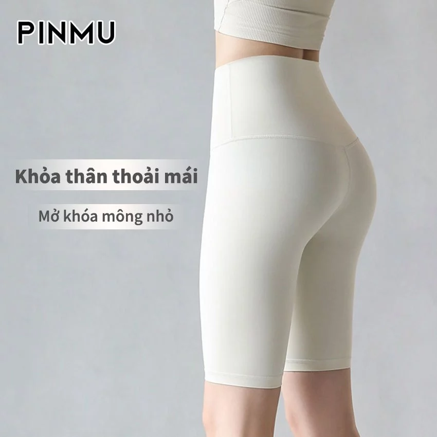 Đồ Thể Thao Yoga PINMU Quần Legging Tập Gym Đùi Ngố Lưng Cao Tôn Dáng Vải Co Giãn 4 Chiều Thoáng Mát