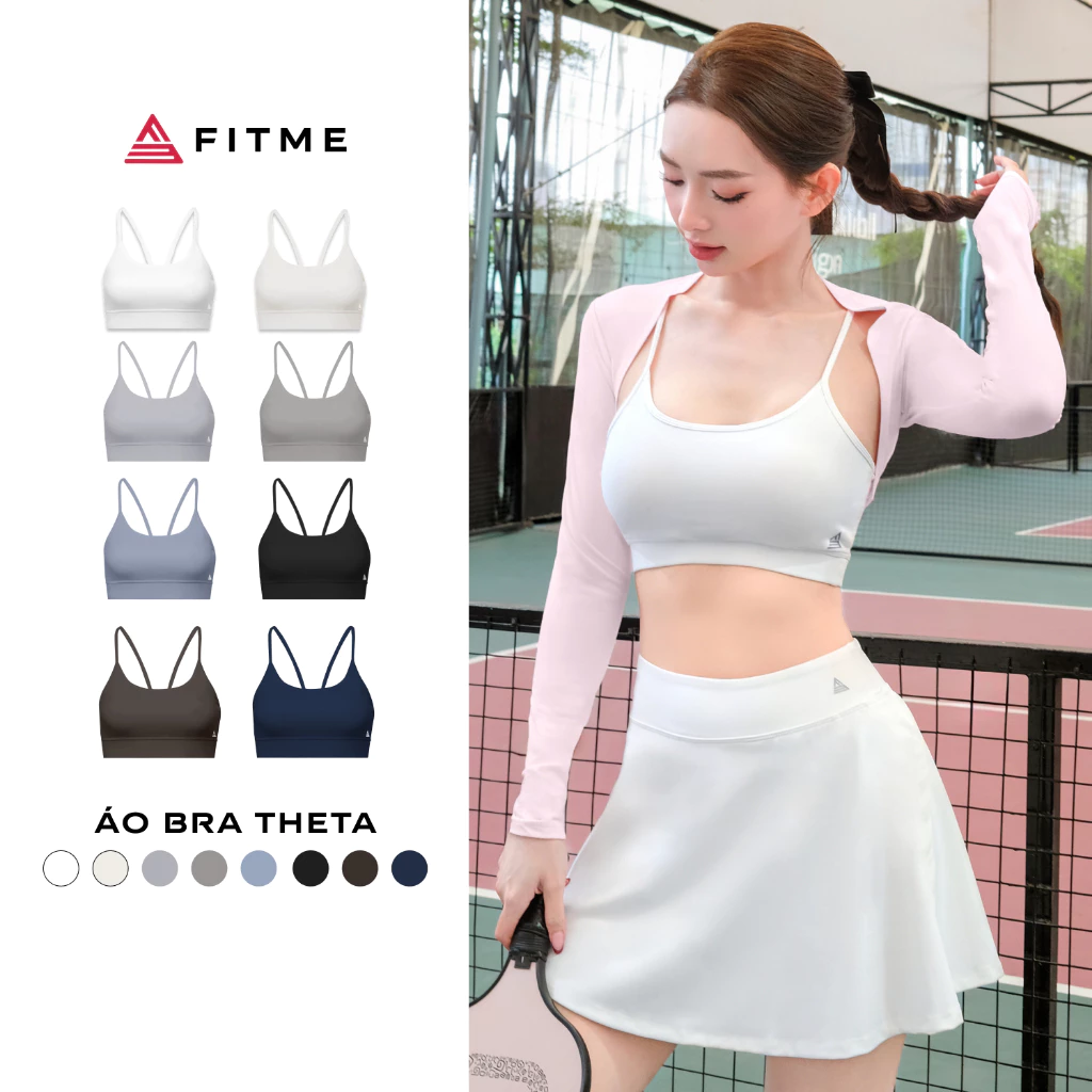 Áo bra tập gym yoga nữ Fitme Theta có mút chống sốc. nâng ngực chất thun thể thao cao cấp co giãn thoải mái BRTT