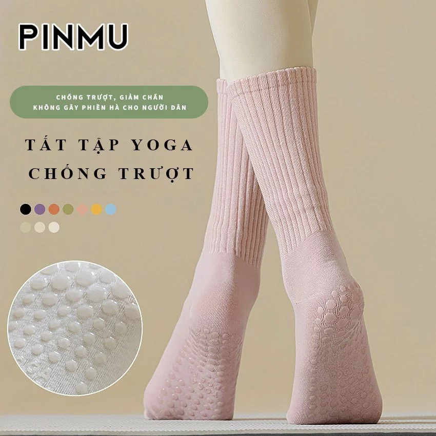 Tất Cổ Cao PINMU Vớ Dành Cho Nữ Mềm Mại Nhiều Màu Sắc Co Giãn Ôm Chân Thoải Mái Không Khó Chịu Khi Mang