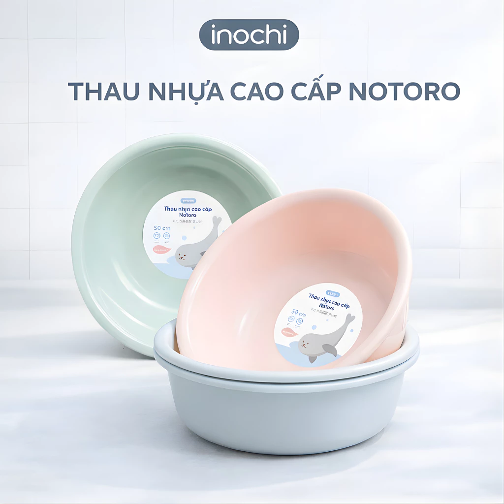 Thau nhựa cao cấp Notoro - Inochi size to 50 - 60cm