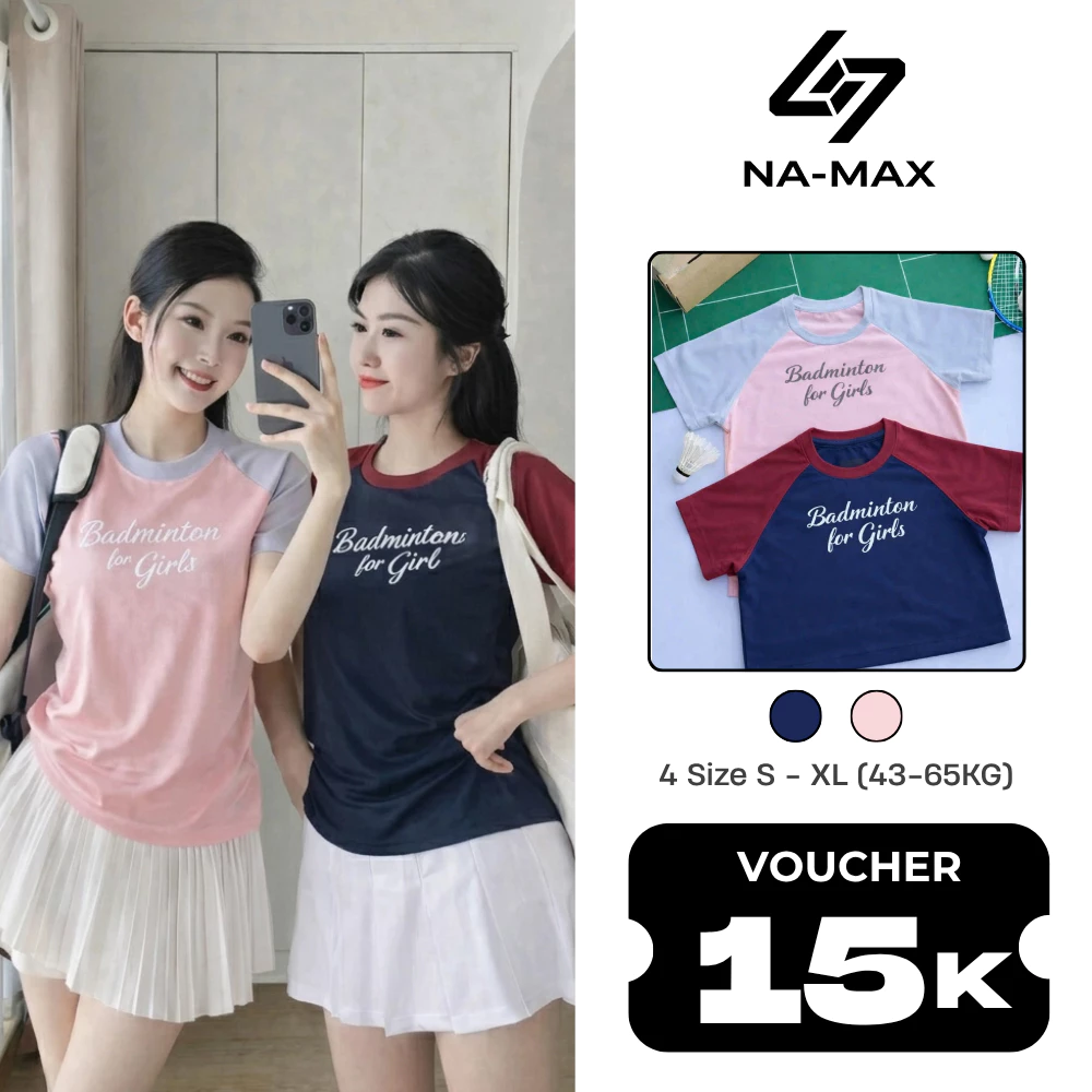 [MÃ GIẢM 15K] Áo Thể Thao Nữ BADMINTON Namax, Áo Raglan Co Giãn, Thoáng Khí, Thấm Hút Tốt - N12