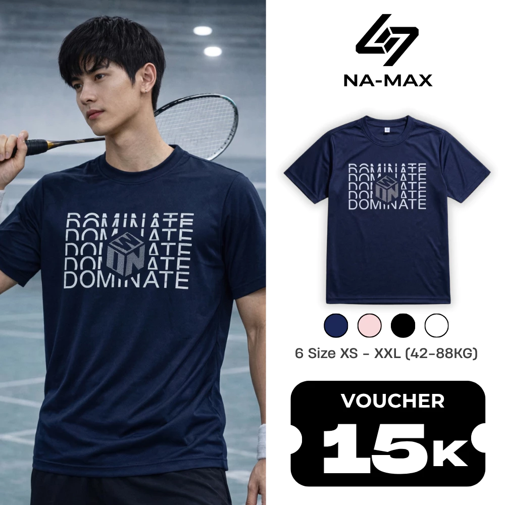 [MÃ GIẢM 15K] Áo Thể Thao Nam Nữ DOMINATE Namax, Áo Cầu Lông, Pickleball Co Giãn Thoải Mái- N03