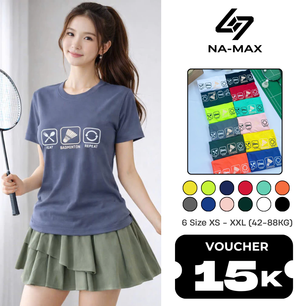 [CÓ BIGSIZE] Áo Thể Thao Nam Nữ Badminton Namax, Áo Cầu Lông, Pickleball, Chạy Bộ Co Giãn Thoáng Khí