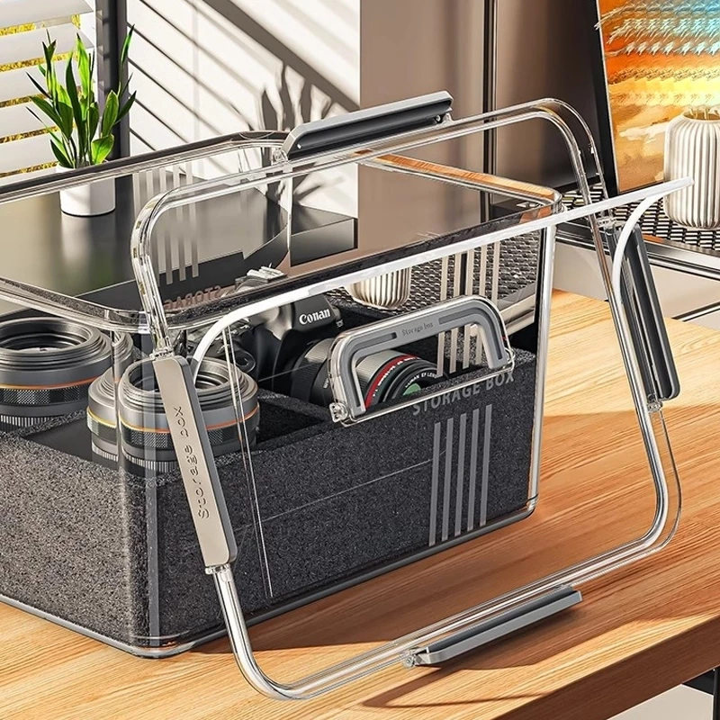 Hộp Bảo Vệ Máy Ảnh Chống Bụi, Hộp Lưu Trữ Trong Suốt Với Lót Bọt Chống Va Đập, Dành Cho Máy Ảnh DSLR, Mirrorless, Ống Kí
