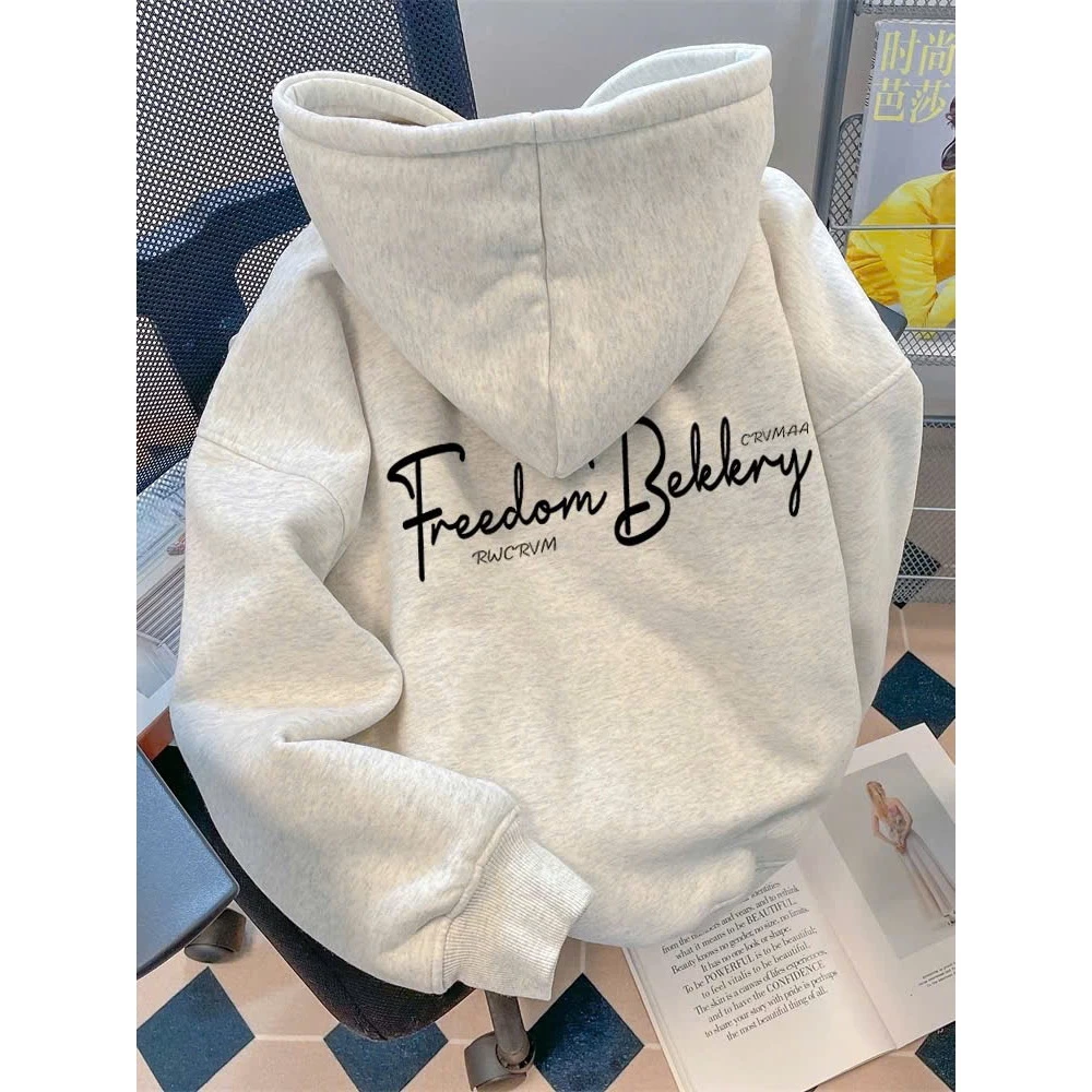 Áo Khoác Nỉ Hoodie Zip Khóa Kéo FREEDOM Có Túi Trong Form Rộng Nam Nữ Unisex