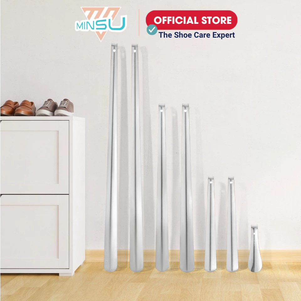 Cây Đón Gót Giày MINSU Shoehorn M2435 Dụng Cụ Hỗ Trợ Mang Xỏ Giày Bằng Inox Dành Cho Nam Nữ