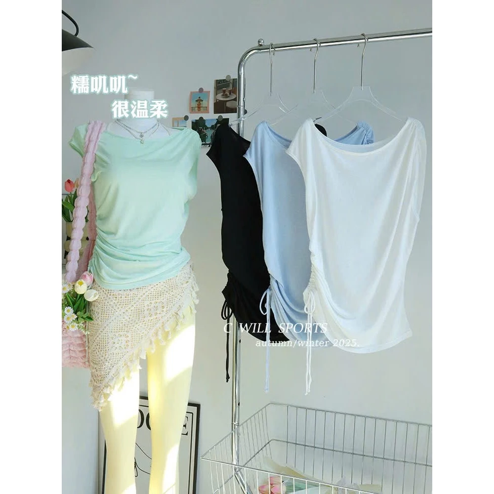Áo Tank Top Nữ Rút Dây Cạnh Sườn Tập Gym Yoga QCCC - Phong Cách Sporty Trẻ Trung